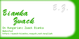 bianka zwack business card